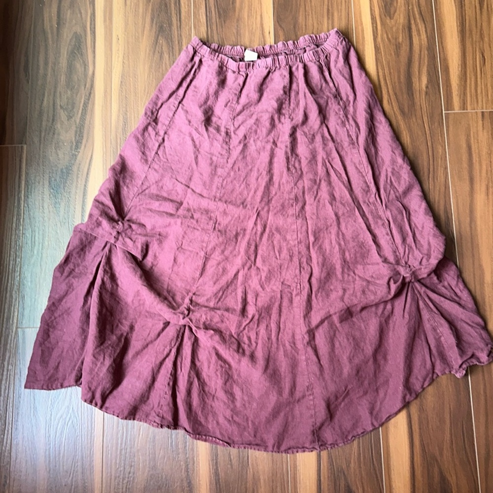 Match Point linen skirt